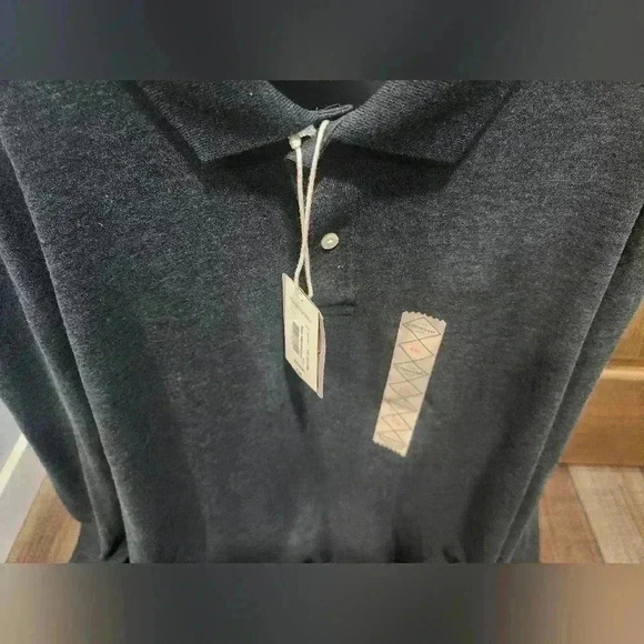 St JOHN’S BAY Legacy Polo Shirt Dark Grey Long Sleeve Men’s XXL 2XL New - Picture 2 of 7